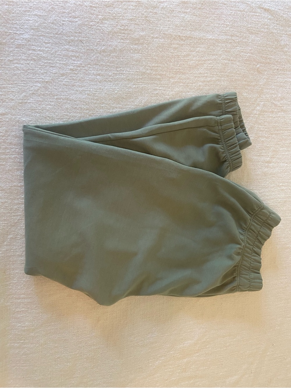 Yogalicious Sage Green Elastic Waist Lounge Pants with Pockets - Scuba Joggers M - Picture 9 of 11